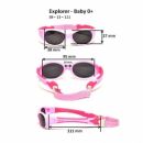Real Shades (США) Солнечные очки для малышей Explorer 0+ розовый/салатовый