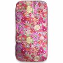 Пеленальный коврик матрасик для смены подгузника на прогулку и в дорогу Changing Pad Brown/Zany Zinnias JuJuBe