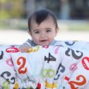 Infantino (США) Накидка чехол на стульчик детский универсальная "Облако цифр"