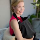 Фартук для кормления Bebe Au Lait Eyelet черный