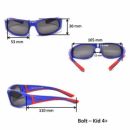 Детские солнцезащитные очки с поляризацией Real Kids Bolt 4+ черный/лайм