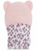 Itzy Ritzy (США) Прорезыватель рукавичка силиконовый на руку Леопард розовый