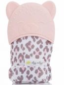 Itzy Ritzy (США) Прорезыватель рукавичка силиконовый на руку Леопард розовый