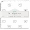 Фланелевая пеленка Adam Stork Premium Cotton Gray Bears