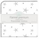 Фланелевая пеленка Adam Stork Premium Cotton Gray Stars