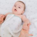 Фланелевая пеленка Adam Stork Premium Cotton Gray Stars