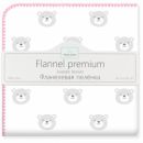 Фланелевая пеленка Adam Stork Premium Cotton Pink Bears