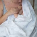 Фланелевая пеленка Adam Stork Premium Cotton Pink Bears