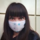 Марлевые маски детская и взрослая Adam Stork Blue Stars