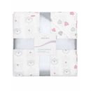 Двухслойное муслиновое одеяло Adam Stork Bear/Heart