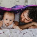 Двухслойное муслиновое одеяло Adam Stork Galaxy/Night