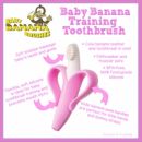 Зубная щетка прорезыватель Банан розовый Baby Banana