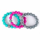 Силиконовый браслет Itzy Round Bead Ritzy Gray