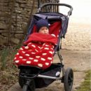 Теплый флисовый конверт Buggysnuggle Sheep Red