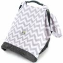 Муслиновая накидка на автокресло Itzy Ritzy C. Grey Chevron