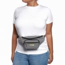 Hippie Поясная сумка бананка женская черно белая - The Queen of the Nile JuJuBe