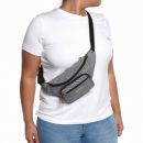 Hippie Поясная сумка бананка женская черно белая - The Queen of the Nile JuJuBe