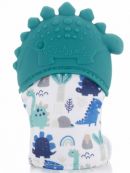 Itzy Ritzy (США) Прорезыватель рукавичка силиконовый на руку Teal Dino