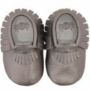 Пинетки из кожи натуральной Itzy Ritzy Pewter (размер 6-12 мес.)