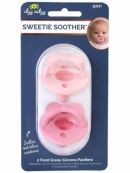 Itzy Ritzy (США) Пустышки соски силиконовые для девочек 0-6, 6-18 Розовая/Бледно розовая