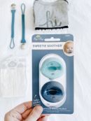 Itzy Ritzy (США) Пустышки для новорожденных 0-6, 6-18 силиконовые Navy/Robin's Egg