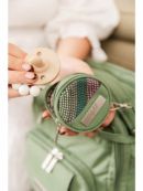 JuJuBe (США) Контейнер для пустышек, футляр, круглая сумочка Paci Pod Зеленая - Embroidered Jade