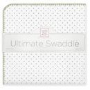 Фланелевая пеленка для новорожденного SwaddleDesigns Sage Polka Dot