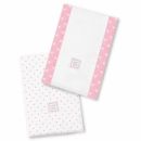 Полотенчики SwaddleDesign Baby Burpie Set Bright Pink Dot