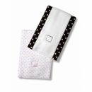 Полотенчики SwaddleDesign Baby Burpie Set Pink w/BR Dot