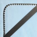 Фланелевая пеленка для новорожденного SwaddleDesigns Blue w/BR Trim