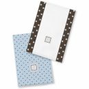 Полотенчики SwaddleDesign Baby Burpie Set Blue w/BR Mod C