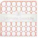 Фланелевая пеленка для новорожденного оранжевые кружочки