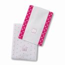 Полотенчики SwaddleDesign Baby Burpie Set Lt. Hearts Fuchsia