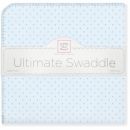 Фланелевая пеленка для новорожденного SwaddleDesigns Blue w/Blue Dot