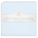 Фланелевая пеленка для новорожденного SwaddleDesigns Blue w/Blue Dot
