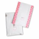 Полотенчики SwaddleDesign Baby Burpie Set Pink/Mocha Fish