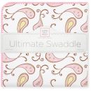 Фланелевая пеленка для новорожденного SwaddleDesigns Pink Paisley