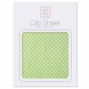 Детская простынь Fitted Crib Sheet Lime w/BR Dots