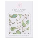 SwaddleDesigns (США) Простыня 140х70 на резинке детская фланелевая Kiwi Paisley