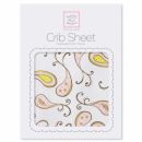 SwaddleDesigns (США) Простыня 140х70 на резинке детская фланелевая Pink Paisley