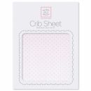 Детская простынь Fitted Crib Sheet Lt. PP w/PP Dots