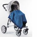 Плед детский SwaddleDesigns Stroller Blanket Blue Puff Circles