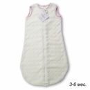 Детский спальный мешок SwaddleDesigns zzZipMe 3-6 М Ivory Puff w/Pink