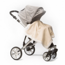 Плед для новорожденного Organic Stroller Blanket Ivory w/PB Mod C