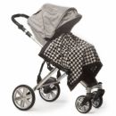 Плед детский SwaddleDesigns Stroller Blanket BK Puppytooth