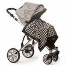 Плед детский SwaddleDesigns Stroller Blanket BK Puppytooth