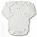 SwaddleDesigns (США) Боди с длинным рукавом для детей 6-12 мес Organic Ivory w/PB Dots