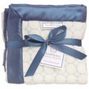 Плед Ivory / True Blue Puff Circles