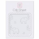 Простынь детская SwaddleDesigns Fitted Crib Sheet SB Sterling Deco Elephants