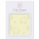 SwaddleDesigns (США) Простыня 140х70 на резинке детская фланелевая Sheet Y Sterling Deco Elephants